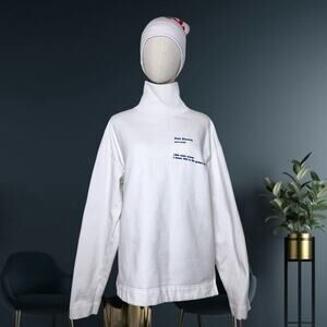 Unisex Slow Acid Turtleneck Sweatshirt (White OS)